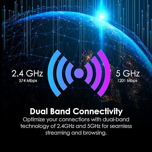 MSI AX1800 WiFi 6 Dual-Band USB Adapter - WLAN up to 1800 Mbps (5GHz, 2.4GHz Wireless), USB 3.2 Gen 1 Type-A, MU-MIMO, Adjustable Antenna, Beamforming, WPA3 - Wired Bracket Included AX1800 WiFi USB Adapter