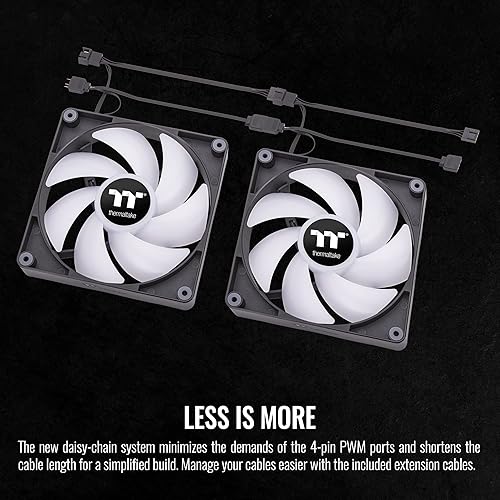 Thermaltake CT140 ARGB Sync PC Cooling Fan (2-Fan Pack), 5V Motherboard Sync, 16.8 Million Colors 9 Addressable LEDs, 140 mm Hydraulic Bearing Case/Radiator Fan, CL-F150-PL14SW-A Black ARGB 140mm Black