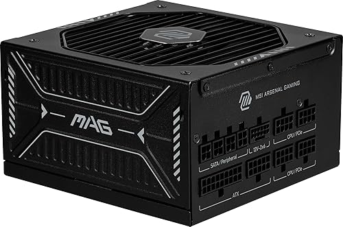 MSI MAG A750GLS PCIE5 Gaming Power Supply - Full Modular - 80 Plus Gold Certified 750W - Compact Size - ATX 3.1 and PCIE 5.1 Ready MAG A750GLS PCIE5 750W Gold