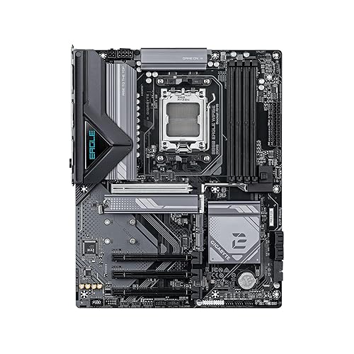 GIGABYTE B850 Eagle WIFI6E AMD AM5 LGA 1718 Motherboard, ATX, DDR5, 3X M.2, PCIe 5.0, USB-C, WIFI6E, 1GbE LAN, EZ-Latch, 5-Year Warranty
