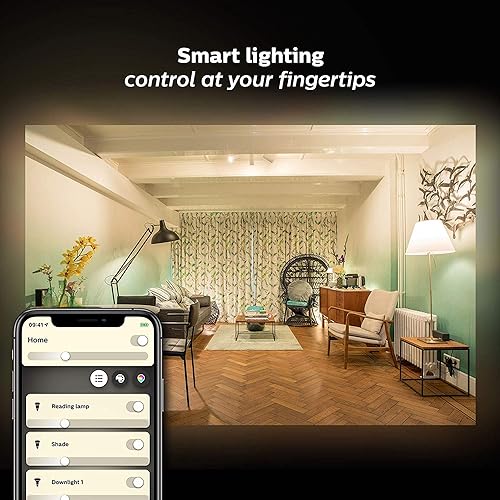 Philips Hue 476879 Hue 9.5W A19 E26 White Bulb, A Certified for Humans Device