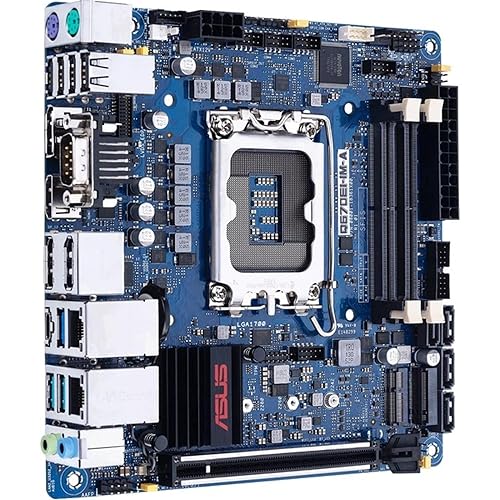 Asus Q670EI-IM-A Industrial Motherboard - Intel Q670 Chipset - Socket LGA-1700 - Mini ITX - Core i9, Core i5, Core i7, Core i3, Pentium, Celeron Processor Supported - 64 GB DDR5 SDRAM Maximum RAM - DI