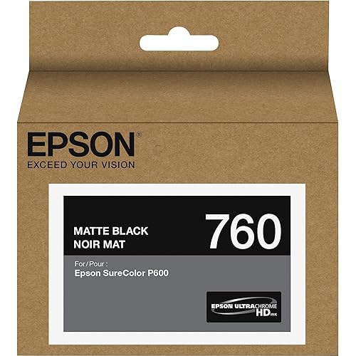 Epson T760820 760, Matte Black Ink Cartridge