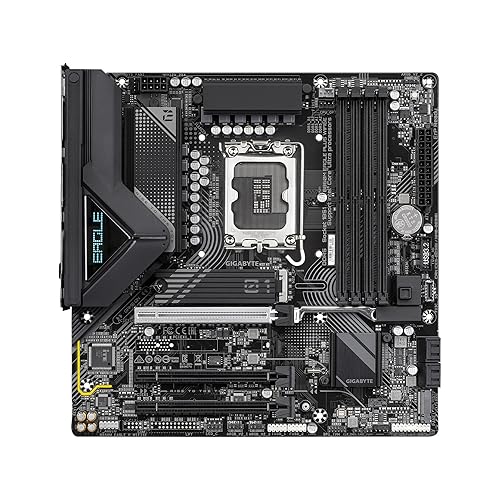 GIGABYTE B860M Eagle Plus WIFI6E Intel Core Ultra (Series 2) LGA 1851 Motherboard, mATX, DDR5, 2X M.2, PCIe 5.0, USB-C, WIFI6E, 2.5GbE LAN, EZ-Latch