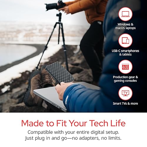 Verbatim 512GB Portable SSD External Hard Drive Store ‘n’ Go USB 3.2 Gen 1 USB-C Adapter Included - External Solid State Drive 512 GB, USB 3.0