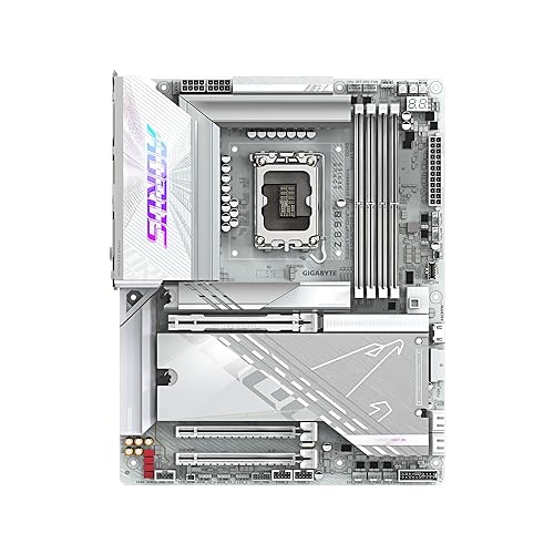 GIGABYTE Z890 AORUS PRO ICE Intel Core Ultra (Series 2) LGA 1851 Motherboard, ATX, DDR5, 5X M.2, PCIe 5.0, Thunderbolt 4, WIFI7, 5GbE LAN, EZ-Latch