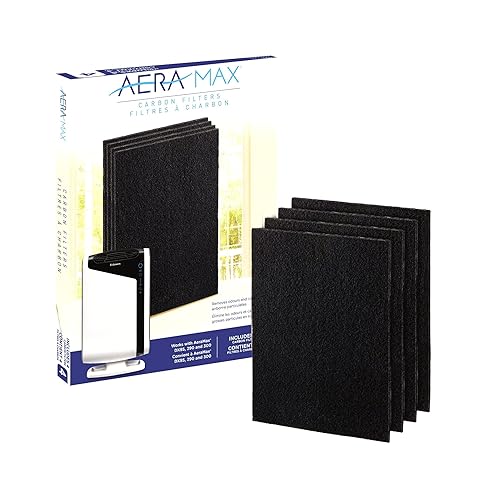 Fellowes 9324201 Carbon Filter 4pk Aera Max 300 Air Purifier, Black, 16.1 x 12.4 x 0.2