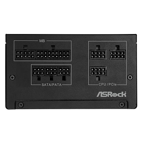 ASRock Steel Legend 650W Power Supply ATX 3.1 PCle iCOOL Full Modular 10 Years Warranty 135 mm FDB Fan SL-650G 80 Plus Gold Cybenetics Platinum Japanese Capacitor 5V Boost Gold Steel Legend 650W