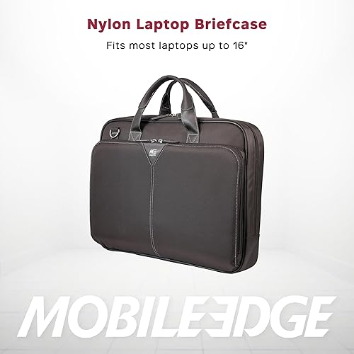 Mobile Edge MEBCNS1 16-Inch Select Nylon Laptop Briefcase (Black)