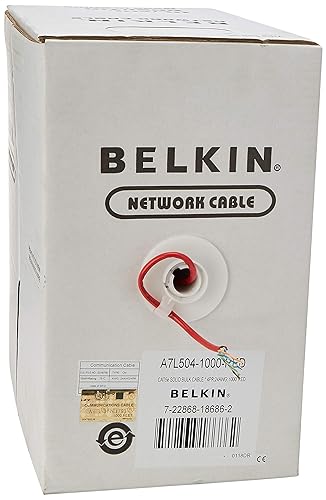 Belkin Cat-5e Bulk Patch Cable (Red, 1000-Foot Reel)