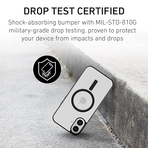 PEEL Bumper Case for iPhone 16 Plus (Black) - Military-Grade Drop Protection, Embedded Magnet Compatible with MagSafe, Thin Minimalist Design, Branding Free - Showcases Your Device iPhone 16 Plus Black