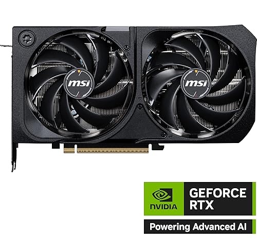 MSI Gaming RTX 5070 12G Shadow 2X OC Graphics Card (12GB GDDR7, 192-bit, Extreme Performance: 2557 MHz, DisplayPort x3 2.1a, HDMI 2.1b, NVIDIA Blackwell Architecture)