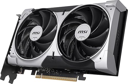 MSI Gaming RTX 5050 8G Ventus 2X OC Graphics Card (8GB GDDR6,128-bit, Extreme Performance: 2617 MHz, DisplayPort x3 2.1a, HDMI 2.1b, NVIDIA Blackwell Architecture)