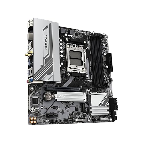 GIGABYTE B650M Gaming Plus WiFi AM5 LGA 1718 AMD B650 M-ATX, DDR5, PCIe 4.0 M.2, PCIe 4.0, USB 3.2 Gen 1 Type-C, Wi-Fi 6E, 2.5GbE LAN