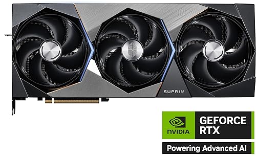 MSI Gaming RTX 5080 16G SUPRIM SOC Graphics Card (16GB GDDR7, 256-bit, Extreme Clock TBD MHz, DisplayPort x 3 2.1a, HDMI 2.1b, NVIDIA Blackwell Architecture)
