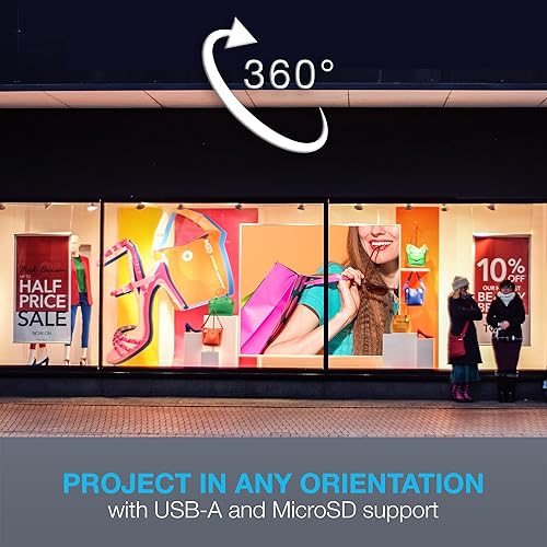 Optoma ML1050STi Portable LED Projector with Enhanced Gaming Mode 16ms Input Lag - Short Throw, Built-in Speaker, Auto Focus, Built-in Media Player