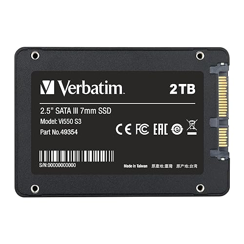 Verbatim 2TB Vi550 2.5 Internal Solid State Drive SSD SATA III Interface with 3D NAND Technology