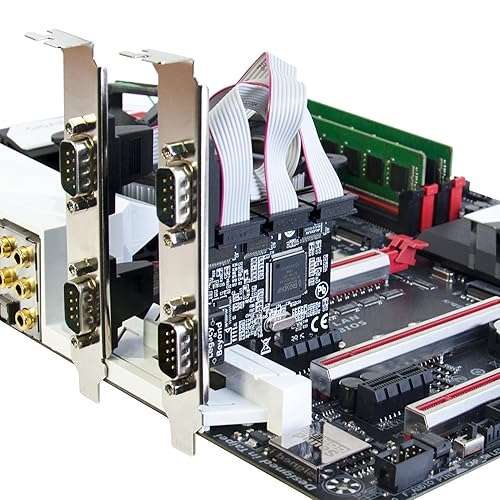 SIIG Legacy and Beyond Series Quad (4 Port) Serial RS-232 PCIe Card with 16C550 UART quad serial port