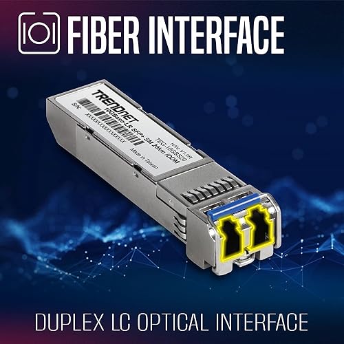 TRENDnet TEG-10GBS20, SFP+ Single Mode LC Module (20km), Lifetime Protection