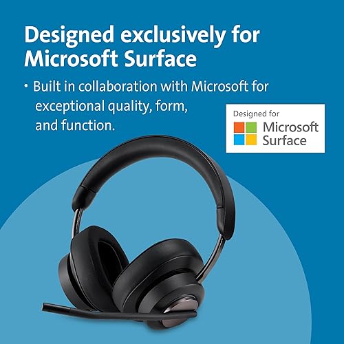 Kensington H3005 Bluetooth Over-Ear Headset, Designed for Microsoft Surface (K83456WW)