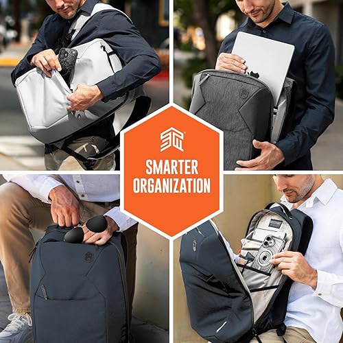 STM Myth 18L Backpack - Durable, Stylish, and Practical Laptop Backpack with Multiple Pockets - Fits 15 Laptop and 16 MacBook Pro with Maximum Laptop Protection - Midnight Blue 18L Midnight Blue