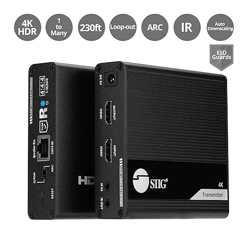 SIIG ipcolor 4K HDMI 2.0 Extender Daisy Chain Transmission Kit