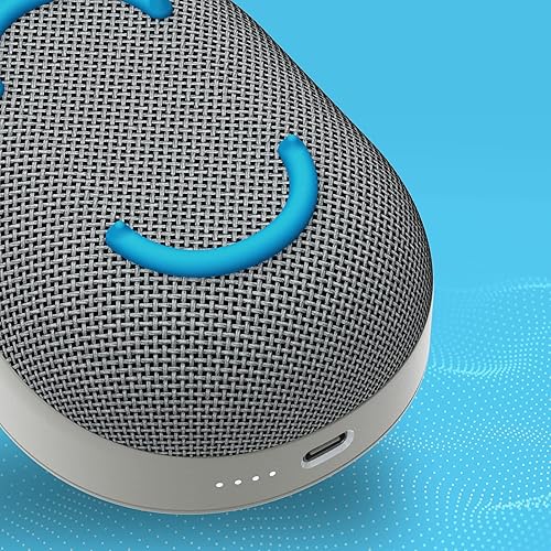 Skullcandy Kilo Wireless Bluetooth Speaker - IPX7 Waterproof Mini Bluetooth Speaker with 24 Hour Battery, Downward Firing Passive Radiator, and True Wireless Pairing - Perfect for Outdoor Grey