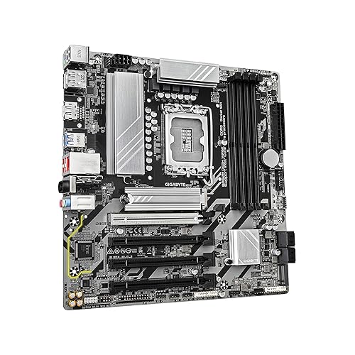 GIGABYTE B860M DS3H WIFI6E Intel Core Ultra (Series 2) LGA 1851 Motherboard, mATX, DDR5, 2X M.2, PCIe 5.0, USB-C, WIFI6E, 2.5GbE LAN, EZ-Latch