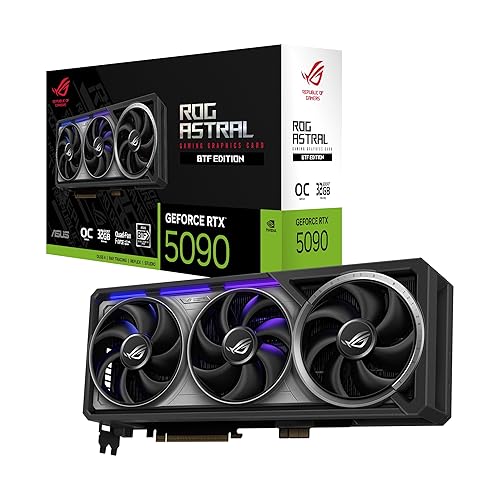 ROG Astral GeForce RTX™ 5090 BTF OC Edition Gaming Graphics Card (PCIe® 5.0, 32GB GDDR7, HDMI®/DP 2.1, 3.8-Slot, Detachable Graphics Card high Power (GC-HPWR) Adapter Withstand up to 1000W, 4 Fans)