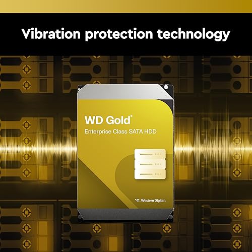 Western Digital 20TB WD Gold Enterprise Class SATA Internal Hard Drive HDD - 7200 RPM, SATA 6 Gb/s, 512 MB Cache, 3.5 - WD203KRYZ