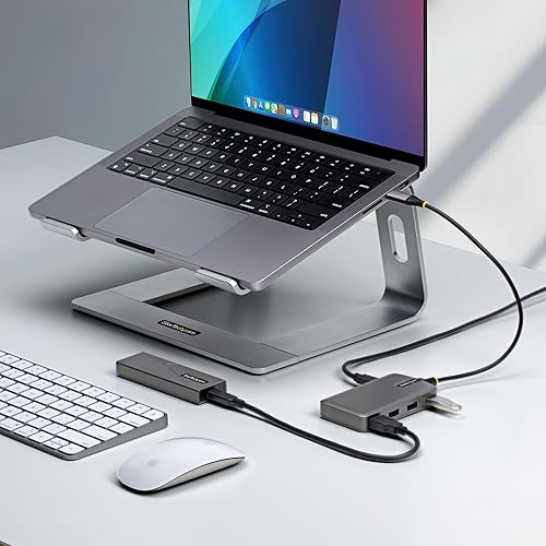 StarTech.com 4-Port USB-C Hub, 5Gbps, Bus Powered, Type-C to 4X Type-A with USB-C Auxiliary Power Input, Portable Hub