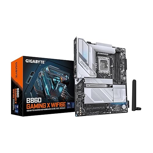 GIGABYTE B860 Gaming X WIFI6E Intel Core Ultra (Series 2) LGA 1851 Motherboard, ATX, DDR5, 3X M.2, PCIe 5.0, USB-C, WIFI6E, 2.5GbE LAN, EZ-Latch