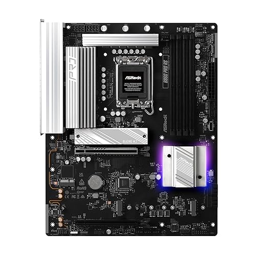 ASRock B860 Pro RS Intel Core Ultra DDR5 8666 MHz 256GB M.2 LGA1851 ATX Motherboard SATA3 6.0 Gb/s PCIe 5.0 BIOS Flashback