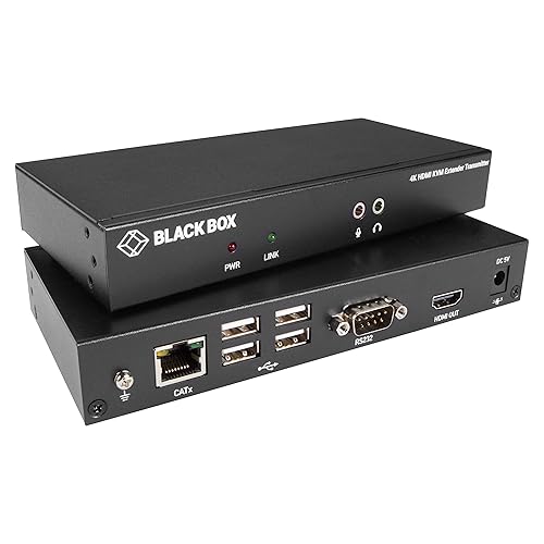 Black Box KVM Extender CATx - 4K SH HDMI USB 2.0 Serial Audio Local Video