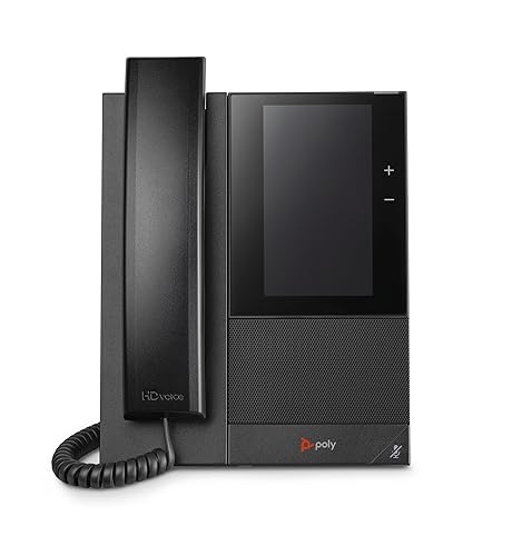 Poly CCX 505 Teams Edition Phone with Handset (Polycom) - Wi-Fi Enabled - Acoustic Fence & NoiseBlockAI Technologies - 5 LCDDisplay - Integrated BT & USB Headset Ports-Works w/Teams (Certified)&More