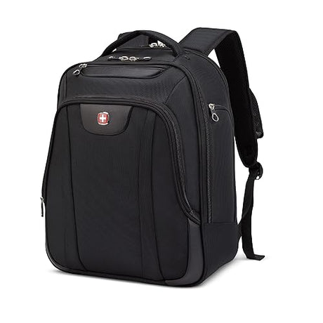 SWISSGEAR Carry-On Backpack with Quick Access Laptop Section - Fits laptops up to 17.3-Inch and Tablets - Black (SWA2328BD)