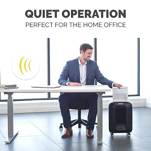 Fellowes LX85 10-Sheet, P4 Cross-Cut Home Office Paper Shredder with SafeSense