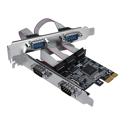 SIIG Legacy and Beyond Series Quad (4 Port) Serial RS-232 PCIe Card with 16C550 UART quad serial port