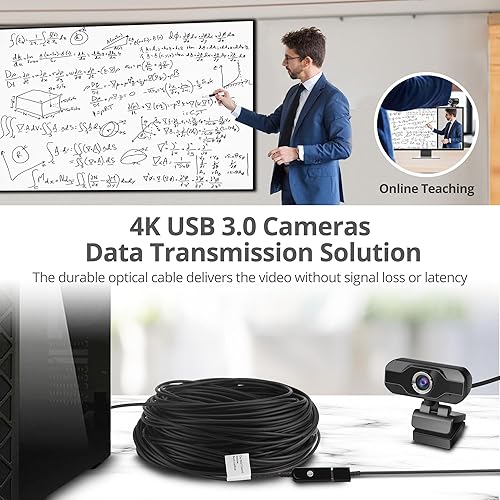 SIIG 164ft USB 3.0 Extend Cable, USB Type-A Male to Female, AOC Active Optical Cable, 5Gbps Supports UASP, Not Backwards Compatible with USB 2.0 and USB 1.1 Devices (CB-US0V11-S1)