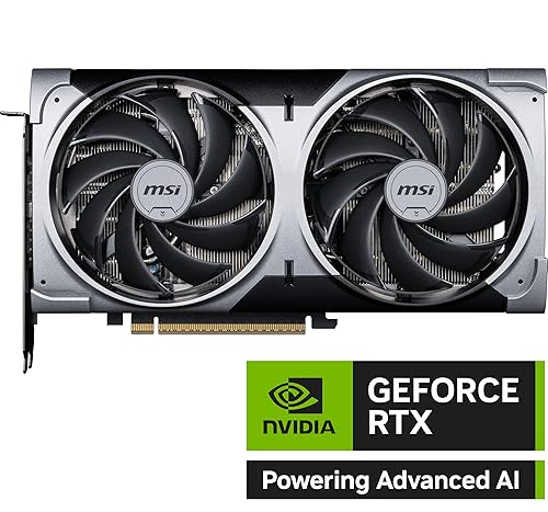 MSI Gaming RTX 5070 12G Ventus 2X OC Graphics Card (12GB GDDR7, 192-bit, Extreme Performance: 2557 MHz, DisplayPort x3 2.1a, HDMI 2.1b, NVIDIA Blackwell Architecture)