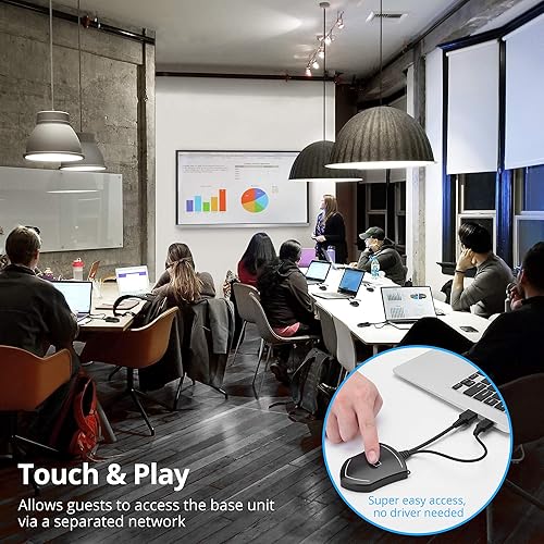 SIIG Wireless Media Presentation Transmitter -HDMI Dongle, 4K Network Presentation TX,Ethernet/Wireless,Sharing PC/Laptop,Screen, (Requires Main Presentation Switch Part# CE-H25Y11-S1) CE-H26711-S1