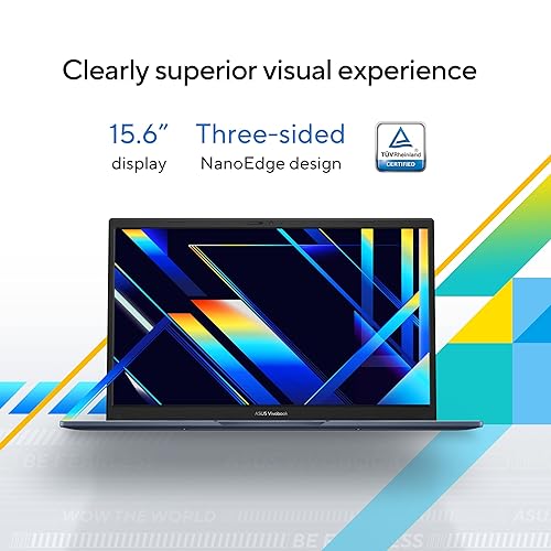 ASUS Vivobook 15 Laptop, 15.6” FHD (1920 x 1080) Display, Intel Core i5-13420H CPU, Intel® Iris X? Graphics, 16GB RAM, 512GB SSD, Wi-Fi 6E, Fingerprint, Windows 11 Home, Quiet Blue, X1502VA-DS51-CA