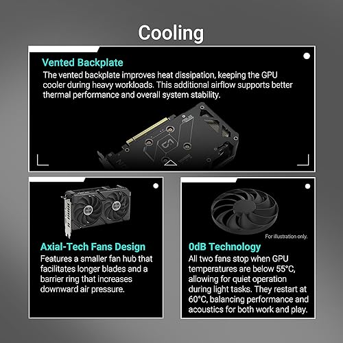ASUS Dual Radeon™ RX 9060 XT 8GB GDDR6 Graphics Card (PCIe 5.0, HDMI 2.1b, DisplayPort 2.1a, 2.5-Slot Design, Axial-tech Fan Design, 0dB Technology, and More) Dual Fans RX9060XT|8GB
