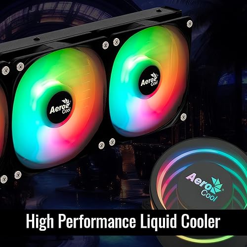 AeroCool Oasis L360 ARGB AIO Liquid CPU Cooler, TDP 300W, 360mm Radiator, Mirage Design with ARGB Lighting, 3x120mm ARGB Fans, Intel LGA 1700, 1200, 115X, 1851, 1366, AMD AM5/AM4 Sockets - Black Black AIO L360mm
