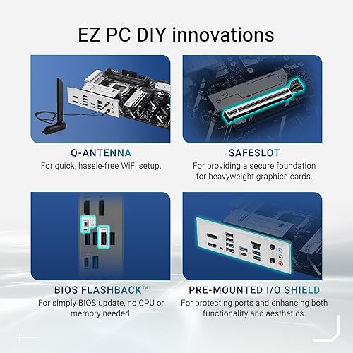 ASUS Prime B850-PLUS WiFi AMD AM5 AMD B850 ATX Motherboard, DDR5, PCIe 5.0 Ready, 3X M.2, Wi-Fi 6E, 2.5Gb LAN, DisplayPort, HDMI™, USB 10Gbps Type-A & Type-C®, BIOS Flashback™, Aura Sync, AI Advisor ATX PRIME B850-PLUS|M.2 x3|WiFi 6E