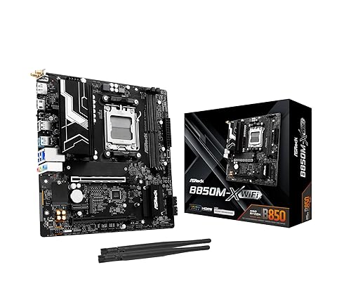 ASRock B860M X WiFi 6E DDR5 9066 MHz 128GB M.2 B860 LGA1851 Micro ATX Motherboard Intel Core Ultra BIOS Flashback SATA3 6.0 Gb/s