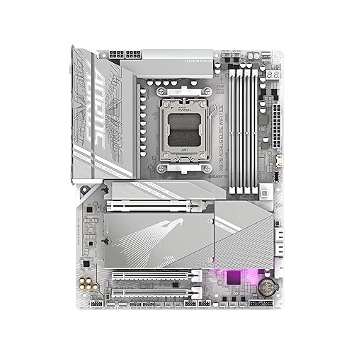 GIGABYTE X870 AORUS Elite WIFI7 ICE AM5 LGA 1718, ATX, DDR5, 4X M.2, PCIe 5.0, USB4, Wi-Fi 7, 2.5GbE LAN, EZ-Latch, Q-Flash