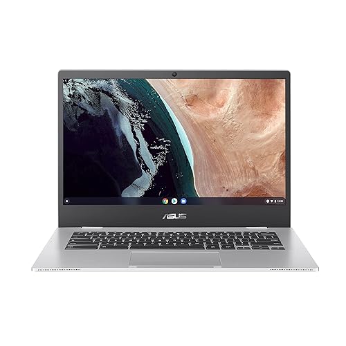 ASUS Chromebook CX1, 14 FHD NanoEdge Display, Intel Celeron N5100 Processor, 64GB eMMC, 4GB LPDDR4X RAM, Chrome OS, Transparent Silver, CX1400CKA-DH02-CB