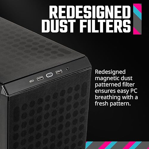 Cooler Master Q300LV2-KGNN-S00 Micro-ATX Tower Case, Dust Filter, USB 3.2 Gen 2x2 (20GB), Tempered Glass, Max 159mm CPU Heatsink, Max 360mm GPU, Fully Ventilated