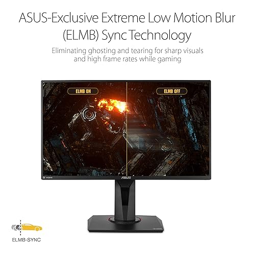 ASUS TUF Gaming VG259QM 24.5” Monitor, 1080P Full HD (1920 x 1080), Fast IPS, 280Hz (Supports 144Hz), G-SYNC Compatible, Extreme Low Motion Blur Sync, 1ms, DisplayHDR™ 400, Eye Care, DisplayPort HDMI